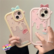 ICE CREAM DESIGN CAKE STRAWBERRY CASE SOFTCASE FOR OPPO A1K A3S A5S A12 A7 F9 A11K F11 A16S A15 A15S