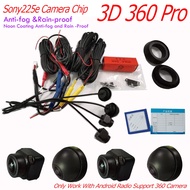 360° Surround View Car Camera for Universal 360 Car Radio Stereo Player HD SONY 225 Rear/Front/Left/Right 3D 360 4 Camer