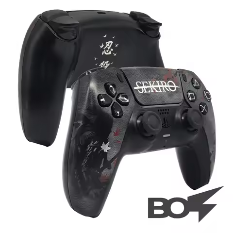Sekiro PS5 Controller Shell Replacement, Full Set Faceplate Cover with Touchpad, Compatible with BDM