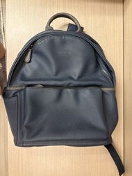 Ted baker leather backpack 深藍色皮背囊