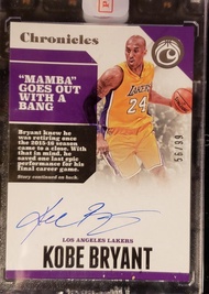 Kobe Bryant 2017 Panini Chronicles Auto 簽名卡 籃球卡 NBA