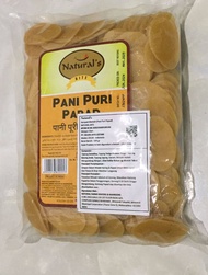 Makanan India PANI PURI PAPAD NATURALS 500G- MENTAH / Dry Golgappa Puri / Kerupuk India