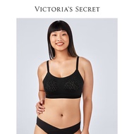 维多利亚的秘密（Victoria\'s Secret） 经典老花蕾丝返定杯背心式文胸内衣女士 54A2黑色老花 11216630 M