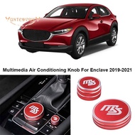 Car Multimedia Air Conditioning Volume Knob Ring Caps Accessories For Mazda 3 2019-2021 AC Climate Control Ring Protection Covers