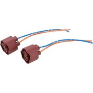 2 Pcs 9006-3 9006 Female Head Headlight Socket with Wire, 12V 10A Lightweight Durable Wiring Harness