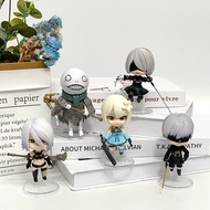 Action Figure NieR : AUTOMATA Chibi Set Miniature Display Toy Cake Topper AnimeToy YoRHa No.2 No.9