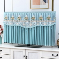 Tv dust cover lace dust cover LCD TV cover towel 55 inches 65 inches hanging home desktop TV cover protective cover