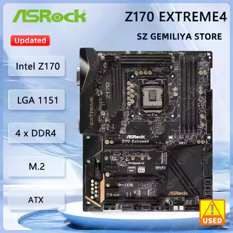 ASRock Z170 Extreme4 Motherboard Intel Z170 LGA 115 DDR4 64GB support Core i5-6500 i7-7700K cpu PCI-