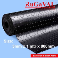 Round Stud Mat I Size:3mm(Thk)x1mtr(W)x800mm(L) I Airport Mat I Rubber Floor Mat I READY STOCK IN SE
