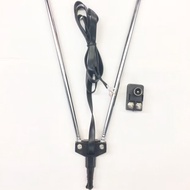 Antena herringbone/antena teleskopik/antena TV/7213-5, panjang tiang 95 cm, penyesuai