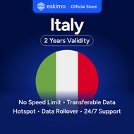 Eskimo Italy eSIM 1-10GB | 2 Year Validity | How to Redeem in Description