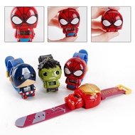 Avengers Toy Watch Action Figures Marvel Spider man Hulk Captain America Doll Toys For Children Gift