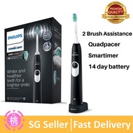 Philips Sonicare 3100 Electric Toothbrush, Black Pro Results Brush Head HX6221