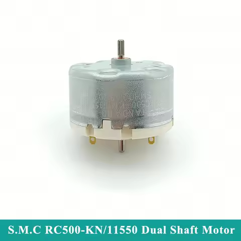 S.M.C Motor RC500-KN/11550 Micro 500 Motor Dual Shaft DC 5V 6V 9V 12V 5150RPM Mini 32mm Round Spindl
