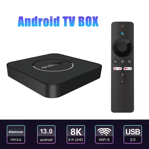 Smart TV Box Android 13.0 Allwinner H313 8K Wifi6 Voice Remote Media Player Home Set Top Box Android