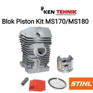 MESIN Piston Block Piston Engine Chainsaw Sthil Ms170 Ms180 / Cylinder Block
