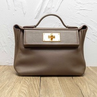 HERMES mini2424 灰色 金扣 B刻