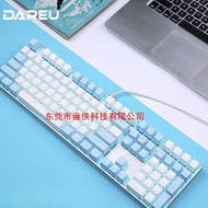 Dahlyou EK815 Mechanical Keyboard 108-Key Real Mechanical Alloy Version Black Green Black Tea Axis G