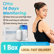 Ottai CGM Continuous Glucose Monitor 1 Full Sest for 14 Days AI Smart Blood Glucose Meter