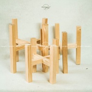 Wooden pedestal, wooden shelf for plant pots, wooden shelf