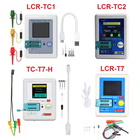 LCR-T7 Transistor Tester Multimeter For Diode Triode MOS/PNP/NPN Capacitor Resistor Transistor Repla