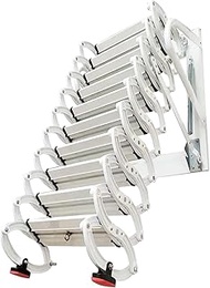 Attic Telescopic Ladder Titanium-Magnesium Alloy Non-Slip Folding Ladder Load 880lb Step Ladder Wall