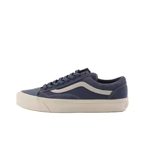 Vans Old Skool 36 Leather Skateboard Shoes Unisex Blue Beige VN000D9R60P