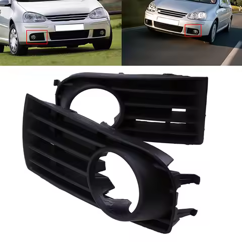 ABS Car Front Fog Lights Grilles Cover for VW Volkswagen Golf MK5 2004-2009 Bumper Lower Racing Gril