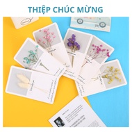 Handmade dried flower cards, congratulation gifts for November 20, March 8, birthday, valentine, int