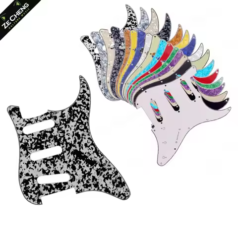 Multicolor 11-Hole Ssh Guitar Pickguard Scratch Plate for St Sq Electric Guitars 3 Ply 11 Holes Guit