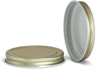 North Mountain Supply 89mm Gold Metal Lids – Fits 89-400 Jars – Pack of 12 – Plastisol Lined, Leak-P