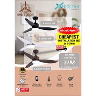 [FREE DELIVERY] BESTAR RAZOR 46inch/54inch DC Motor Ceiling Fan with LED Light and Remote Control