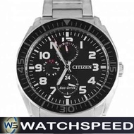 Citizen Eco-Drive AP4010-54E AP4010-54 Men's Solar Silver Stainless Steel Watch