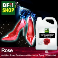 Antibacterial Shoes Sanitizer and Deodorizer Spray (ABSSD) - 75% Alcohol with Rose - 5L