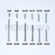 [10pcs] JP+ Bolts 3 x 35mm TMS Brand M3 x 35mm
