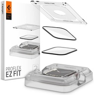 2 Pack Spigen Apple Watch Screen Protector Series 9 / 8 / 7 (45mm) ProFlex EZ Fit Tempered Glass Full Screen Coverage