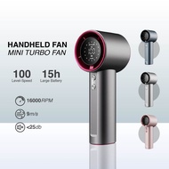 Portable Handheld Fan Mini Kipas High Speed 100 Gear Adjustment Digital Display Mini Fan