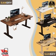 Solid Wood Adjustable 80/100/120/140/160cm Standing Desk 3 Memory Height Study Table