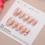Cute Wearable Nails Manicure Children Short Puppy Nails Handmade Cute Detachable Finished Patch Nail