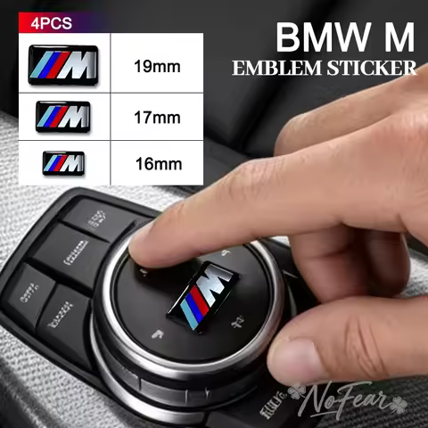 4Pcs Self Adhesive Front Grille Hood Emblem Sticker For BMW M X1 X2 X3 X4 X5 X6 X7 G11 G12 G20 G30 G