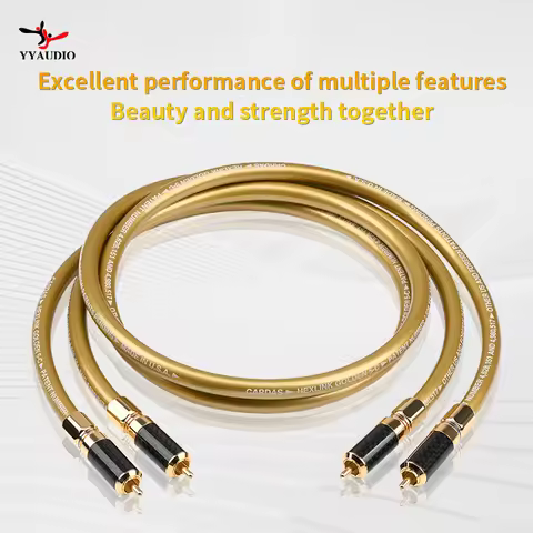 YYAUDIO RCA Audio Cable 2 RCA to 2RCA Connect Cables HlFl Stereo RCA Male to Male For Amplifier DAC 