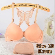 promo SET BRA Butterfly / Bra + CD Kupu-Kupu Size 38 Krem Asuka shop