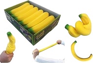 Squishy Toys Banana Stress Toy [12 Pack] Stretchy Banana Squishy | Sand Toys | Stretchy Banana Toy | Stretch Banana Rubber Banana for Kids Adults Fidget Toys | Sand Filled Banana Party Supply