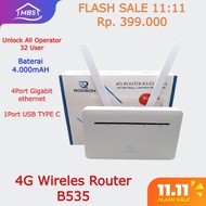 Router B535 PRO+ 4G LTE 300Mbps Unlock FREE Antena Baterai 4000mAh #Bukan Merk Huawei