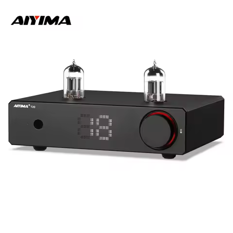 AIYIMA T20 Vacuum Tube Preamplifier ECC83 Fully balanced Preamp RCA XLR Input HiFi Stereo DAC AMP 12