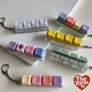 NUNKISTAR Keycap Keychains | Mechanical Keyboard Blue Switch Clicky Keychain 4-Slot Key Holder | Hea