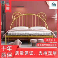 Household1.8Second Floor Bed Rental1.5Iron Bed Duplex Yf3Double Iron Frame Bed with Iron Art, Height