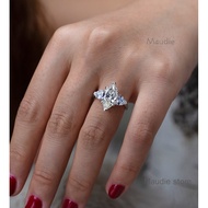 3ct Marquise Real Moissanite Diamond Women Ring HEART SIDE Luxury Engagement Ring Top Quality Moissa