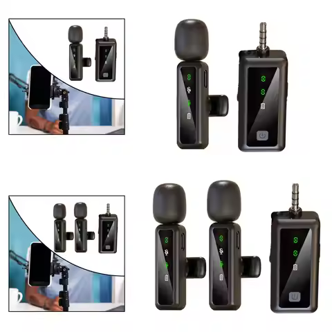 Wireless Lavalier Microphone Lapel Mic Professional for Vlogging Interview