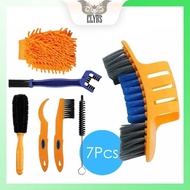 7 Pcs Bicycle Brush Gear Chain Tire Cleaning Care Equipment